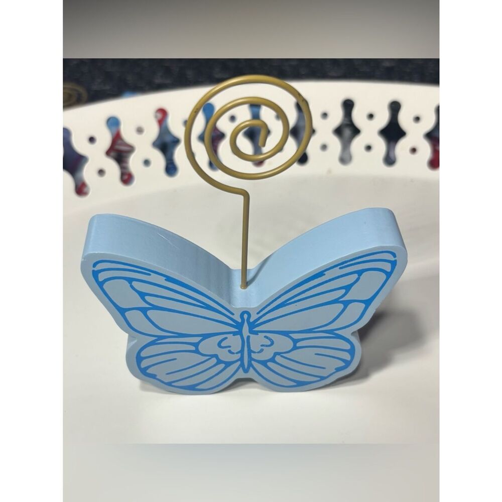 Blue Butterfly Photo & Note Clip Accent - Picture 2 of 3